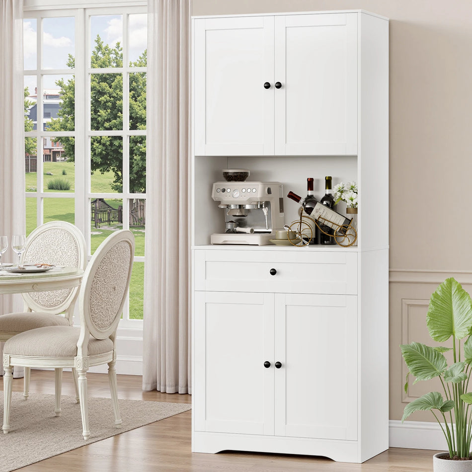 Getone 180cm Kitchen Cupboard With 4 Doors Drawer White