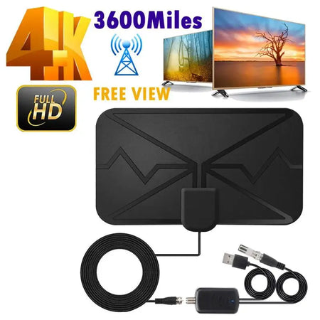 Miles AAR5 Smart TV Antenna &ndash; Amplified 4K DVB-T2 Reception