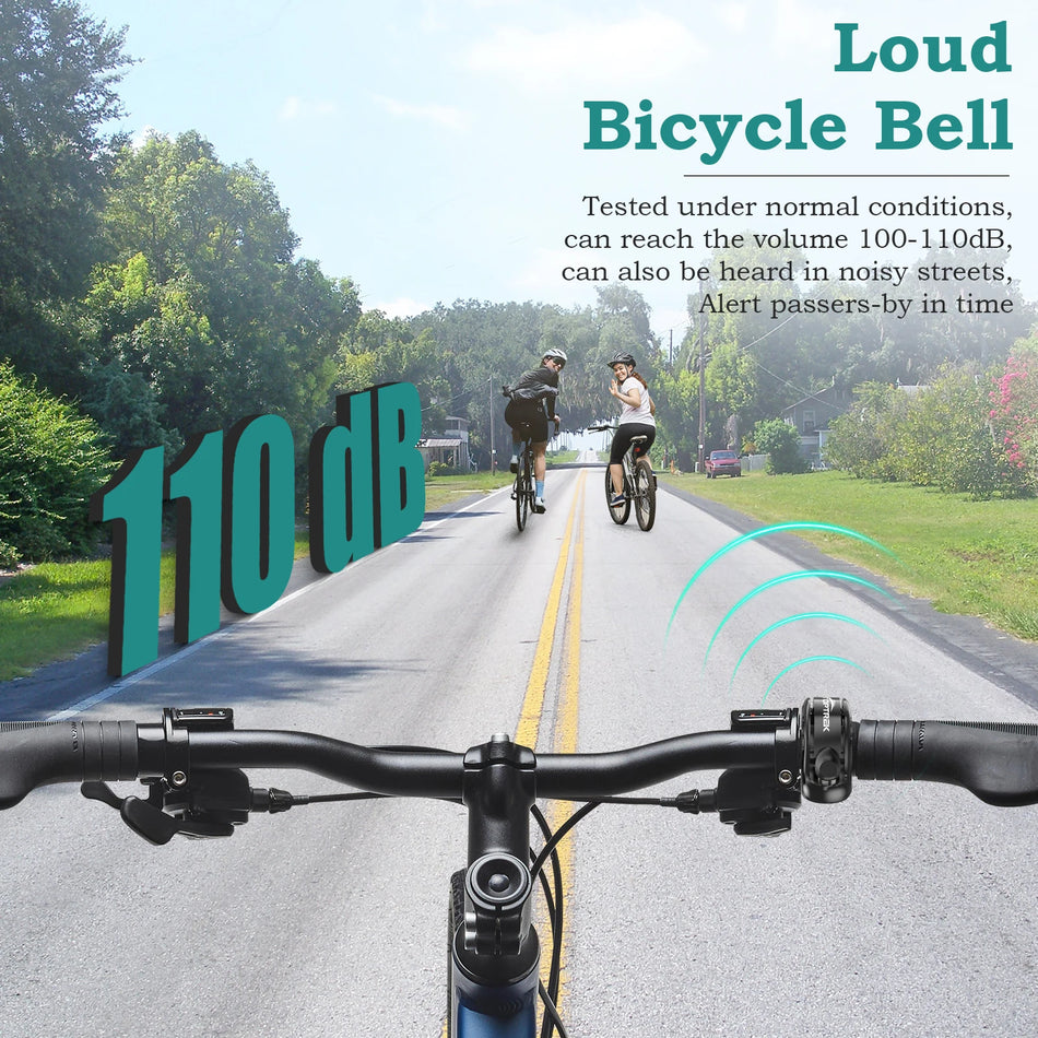 Timbre para bicicleta Toptrek para MTB con sonido nítido, bocina de aleación de aluminio