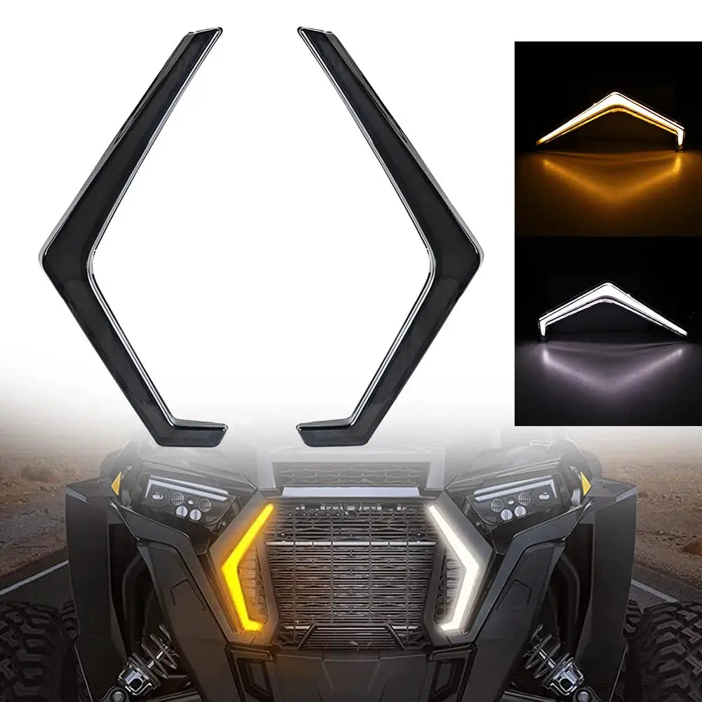 LED Front Accent Light Turn Signal Lights for Polaris RZR XP 1000 Turbo 2018-2021 UTV ATV by InterCyprus Trading Ltd