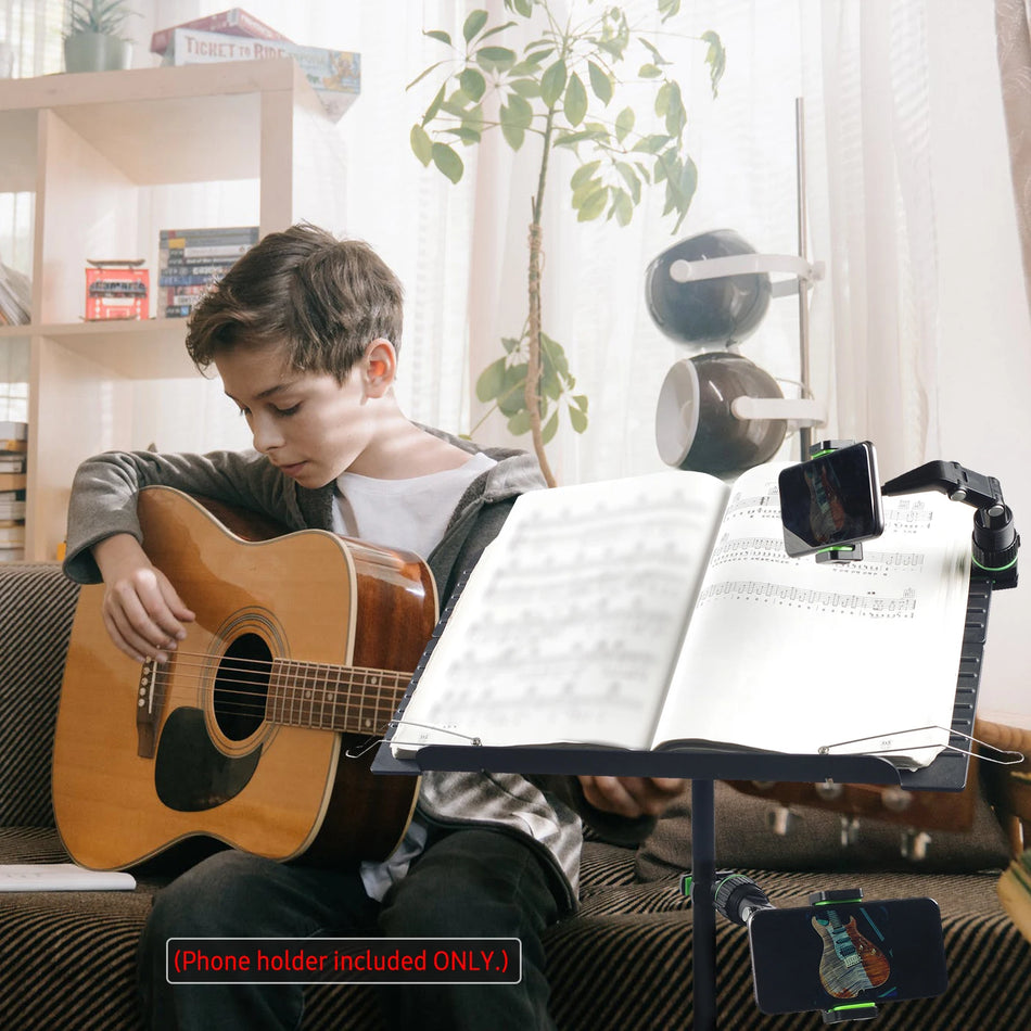 Phone Holder for Guitar Head Mic Stand &ndash; 360 Degree Clip