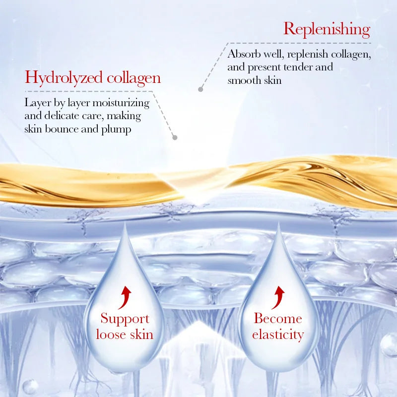 10pcs Hyaluronic Acid Collagen Face Mask for Moisturizing &amp; Firming Skin