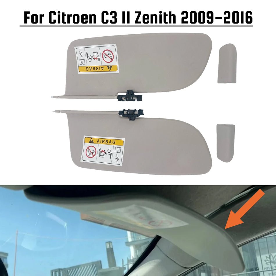 Aurinkosuoja sisätiloihin Citroen C3 II Zenith etu vasen kuljettajan puoli 2009-2016