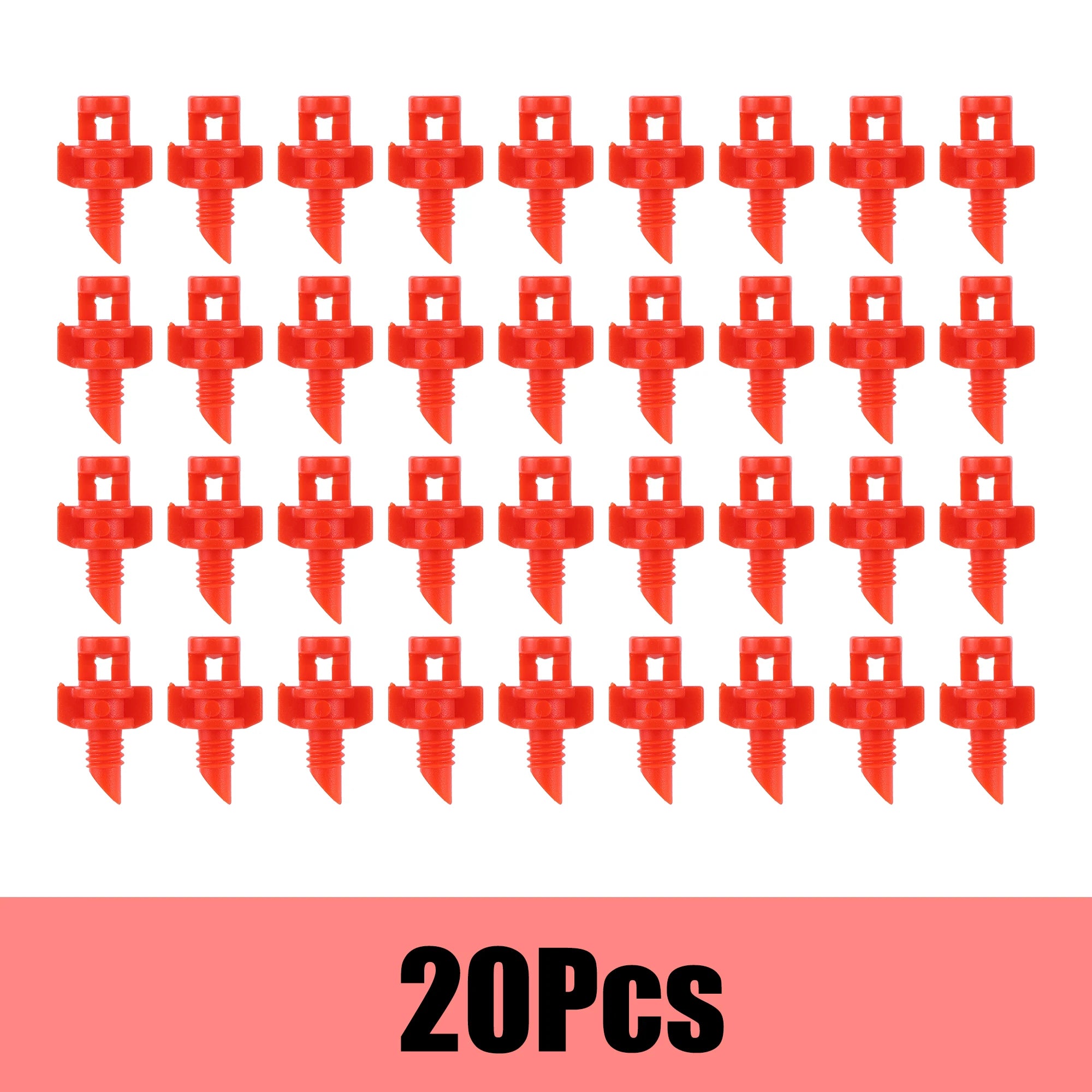 Versatile Micro Refraction Nozzle Sprinkler - 20/50/100Pc Set for Efficient Garden Irrigation Red-20pcs