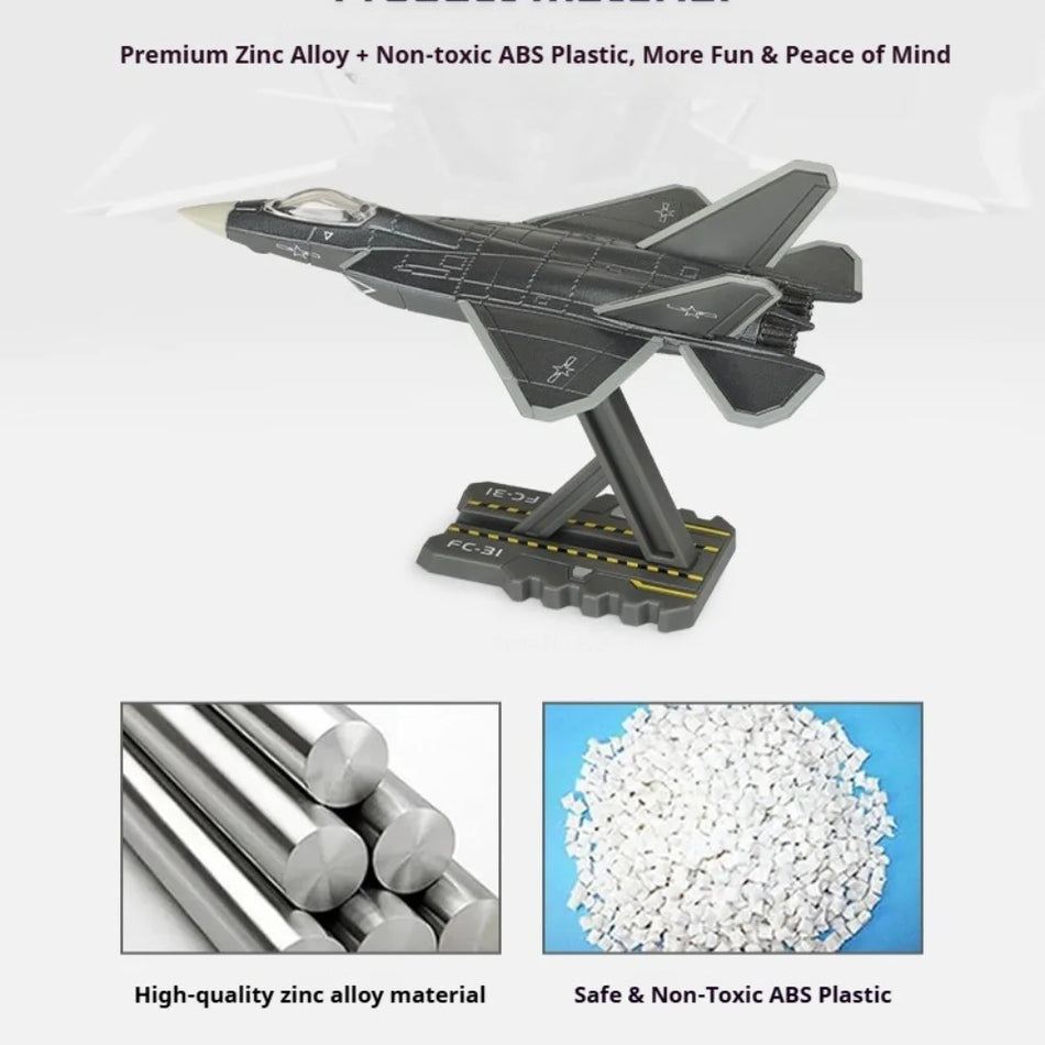 Model de avion de luptă din metal turnat 1:144 și 1:150 cu ornamente de suport