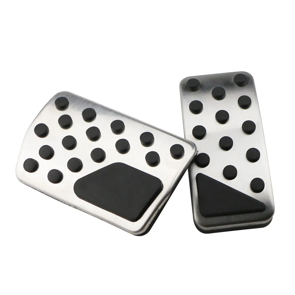 Pedal Covers for Jeep Compass 2007-2015, Stainless Steel with Anti-Slip Rubber, Automatic Transmission