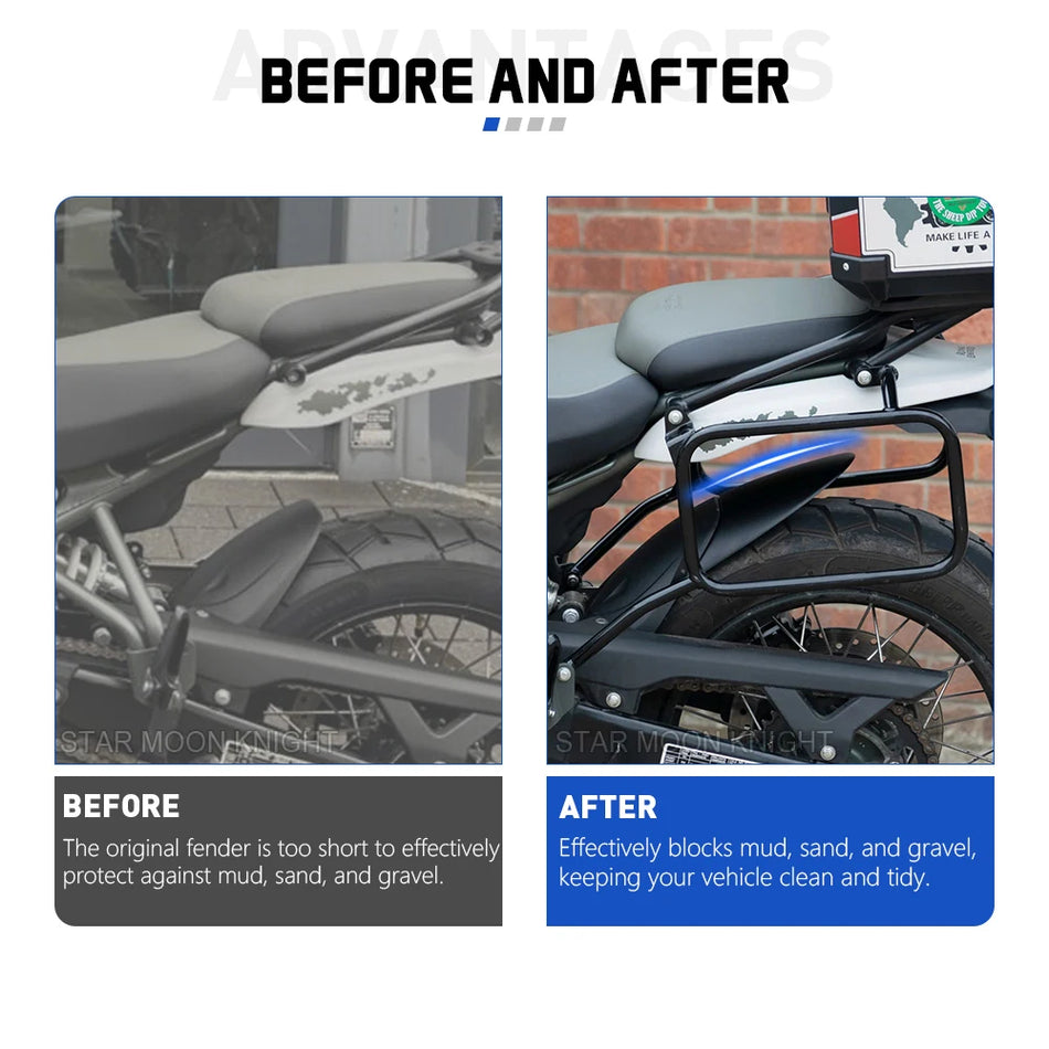 Himalayan 450 Guerrilla 450 Rear Fender Mudguard With Splash Guard Extension, Weatherproof Protector