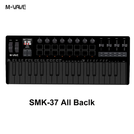 M-VAVE SMK-37 PRO MIDI Controller Keyboard &ndash; RGB Pads SMK-37 all black