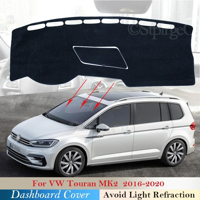 Suojaava UV-suojattu kojelaudankansi Volkswagen Touran MK2:lle