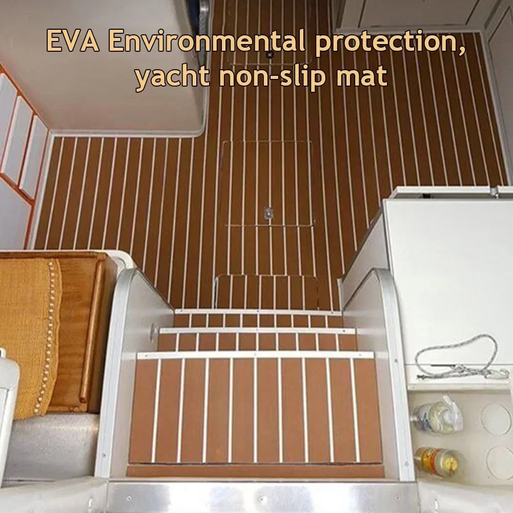 2400x400mm Self-Adhesive EVA Foam Boat Decking - Faux Teak