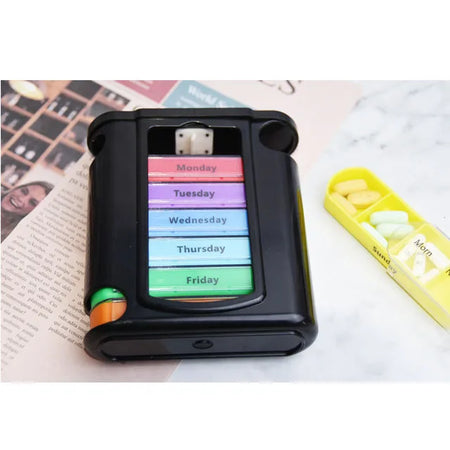 Portable 7 Days 21 Grids Pill Box &ndash; Large Capacity Case BK-CL