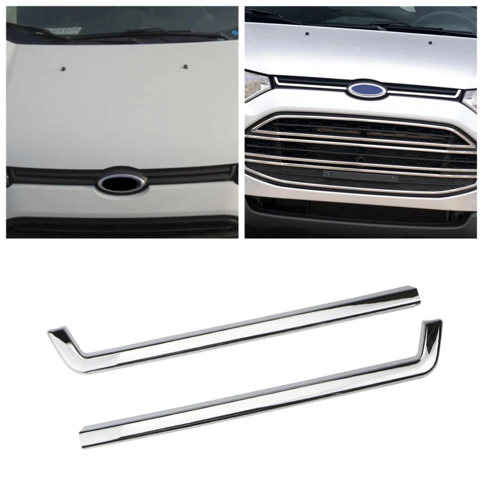 Капак за декорация на решетката за Ford EcoSport, хром, ABS, предна декорация, издръжлив ABS пластмаса