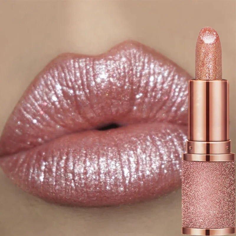 Temperature Color Changing Glitter Lipstick - Waterproof Velvet Matte Lip Tint
