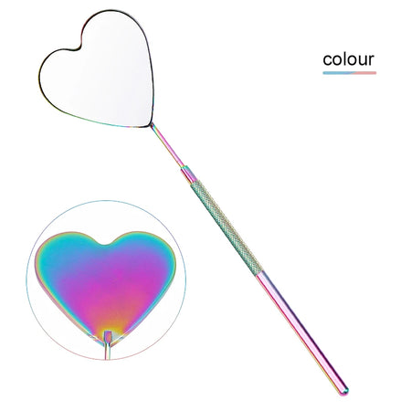 Stainless Steel Long Handle Eyelash Extension Checking Mirror AA286-04