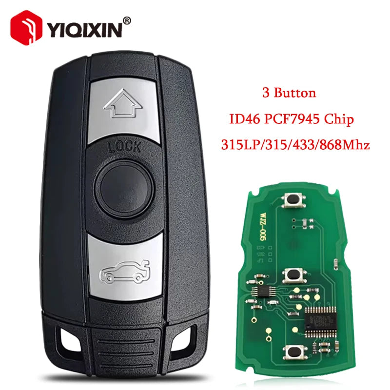 Zdalny klucz dla BMW E90 z chipem ID46 315/315LP/433/868MHz dla modeli CAS3 kompatybilny klucz do samochodu