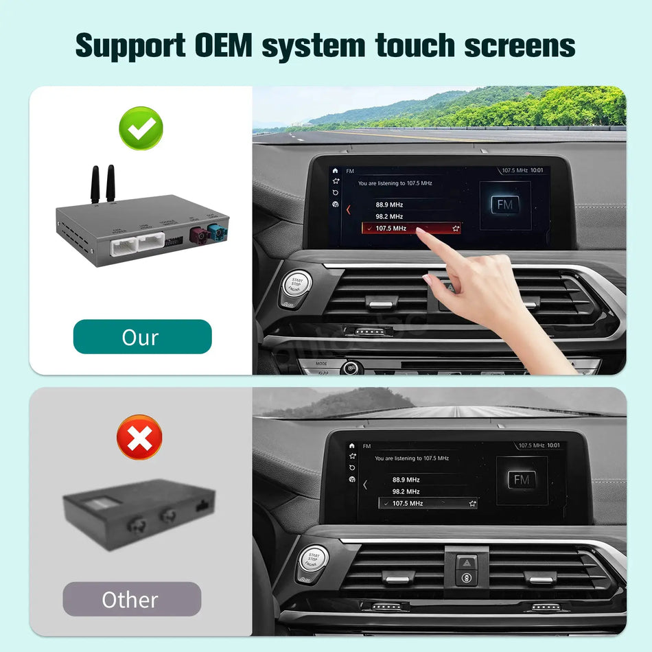 AUTOABC Wireless CarPlay for BMW EVO X5 F15 F85 X6 F16 F86 G01 2017-2019 with Android Mirror Link AirPlay Carplay Support Touch by InterCyprus Trading Ltd