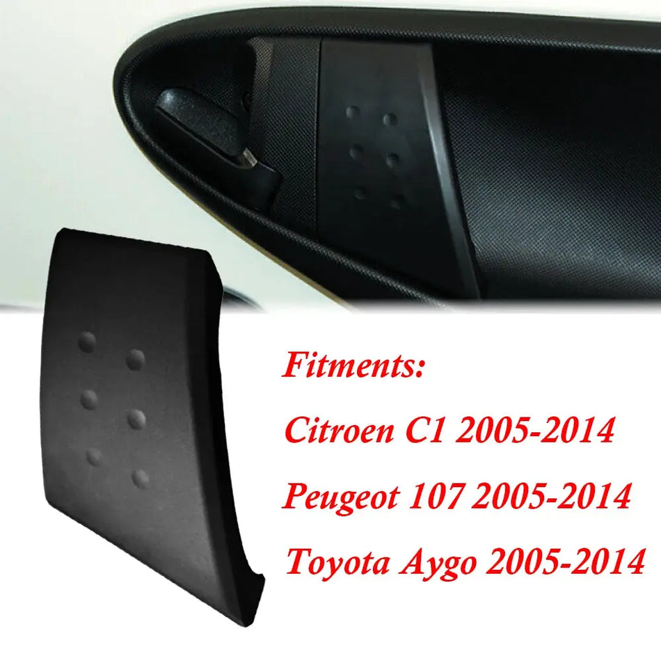 Interior Door Handle Covers Gray Black For Peugeot 107 Toyota Aygo Citroen C1 by InterCyprus Trading Ltd