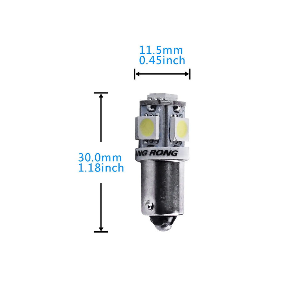 Hella Spot HGV 24V BA9s LED Bulbs, 5 SMD 5050, White Interior Light