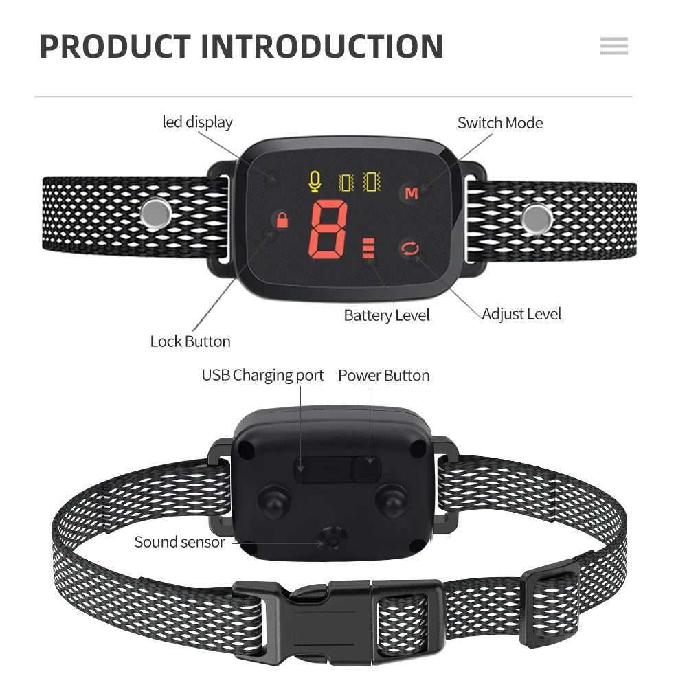 HD Digital Display Anti Bark Dog Collar &ndash; No Remote Control