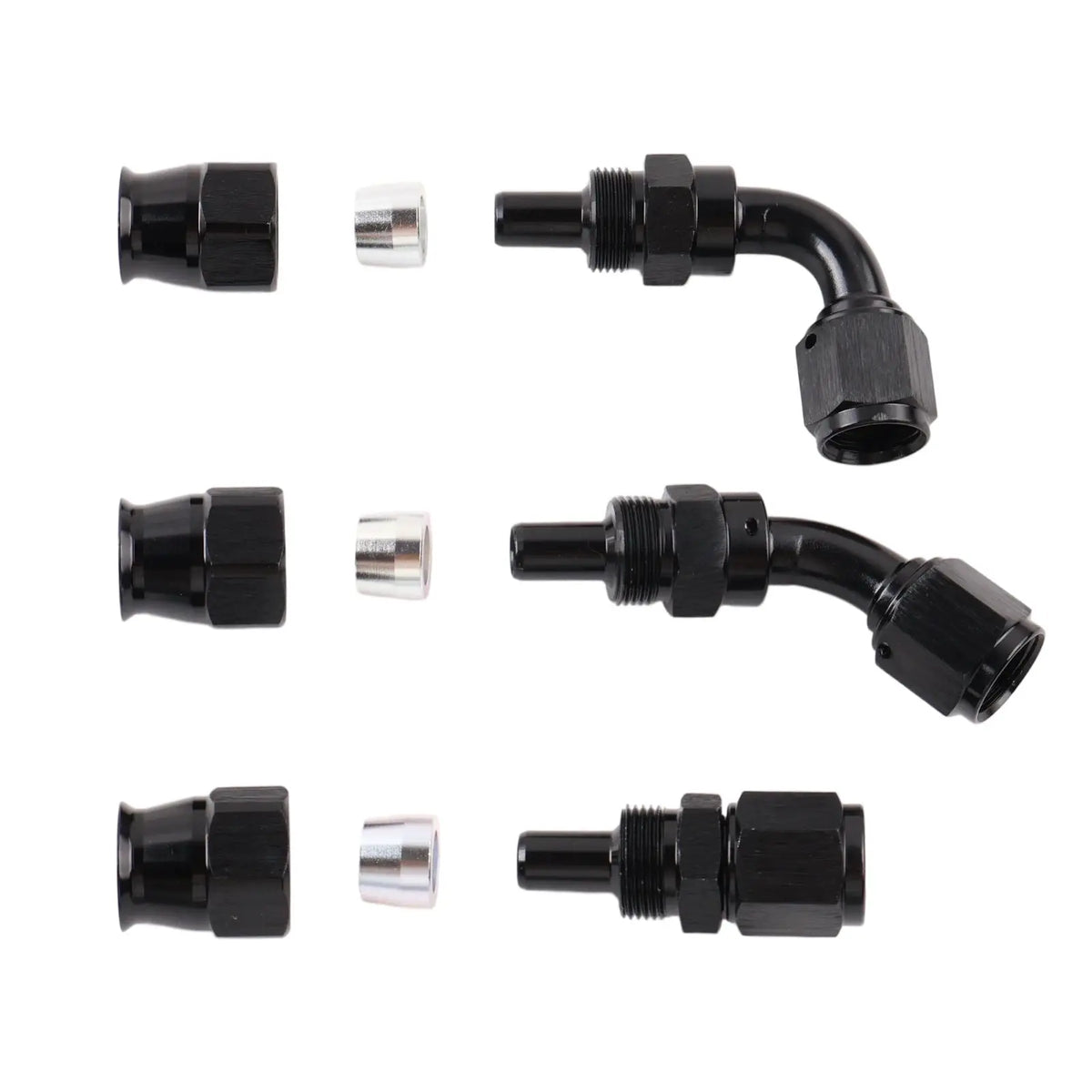 PIKBUK 10FT E85 An6 8 10 Tube Nylon Stainless Steel Braided PTFE Black Fuel Line Fitting Kit With 6 Pcs Swivel Hose Ends by InterCyprus Trading Ltd