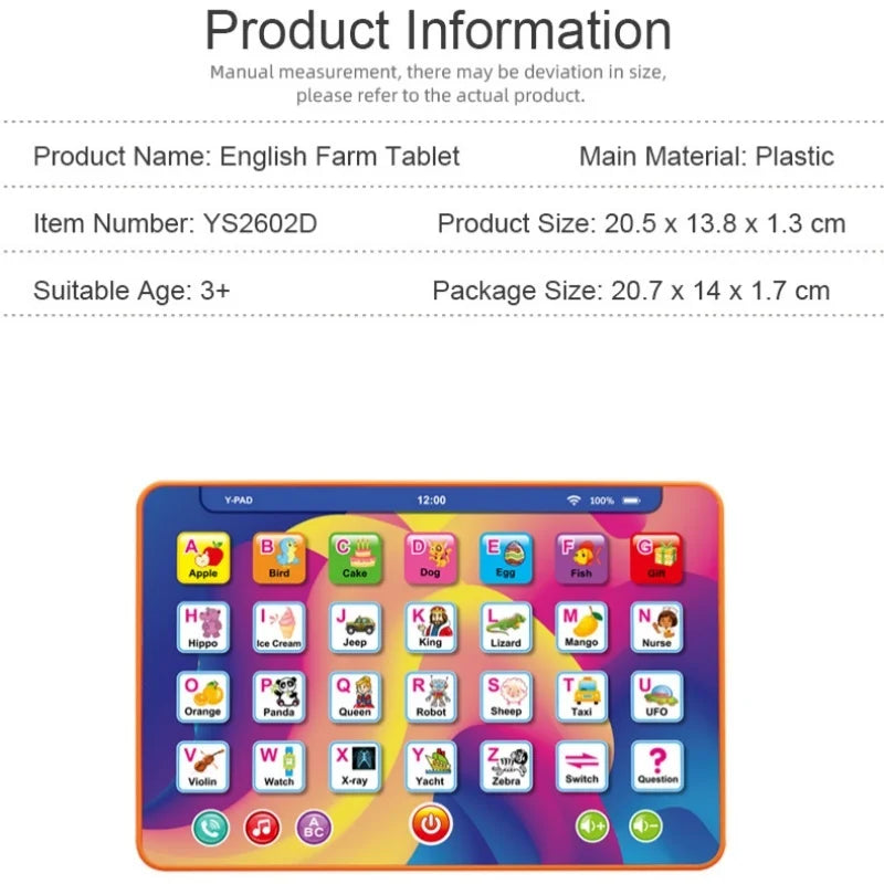 English Learning Tablet For Toddlers &ndash; Interactive Games