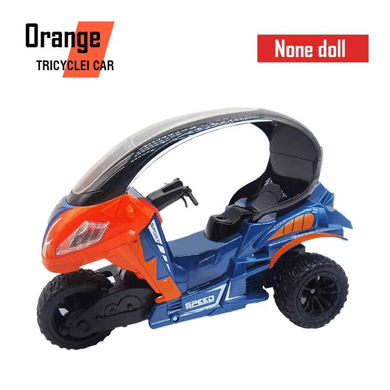 CONUSEA 2.4GHz Remote Control Stunt Tricycle with Spray Function Orange