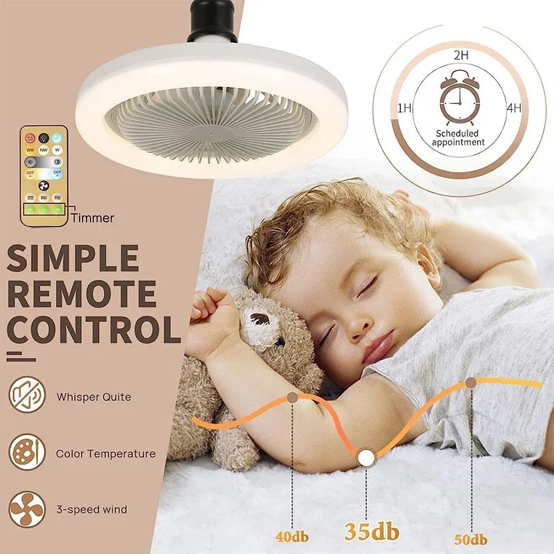 ATcomm Smart 3in1 Ceiling Fan &ndash; Remote Control Lighting