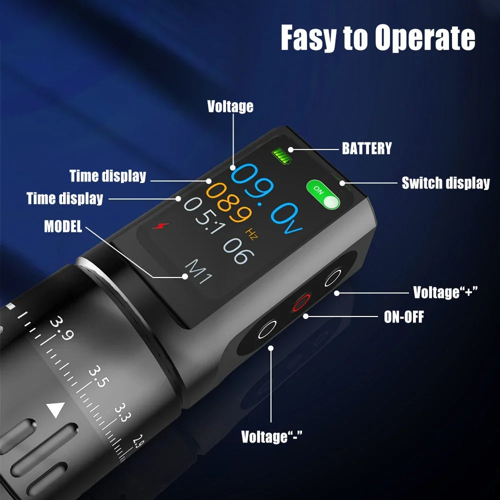 YILONG Tattoo Power Pen &ndash; Adjustable Stroke 2.7-4.5mm