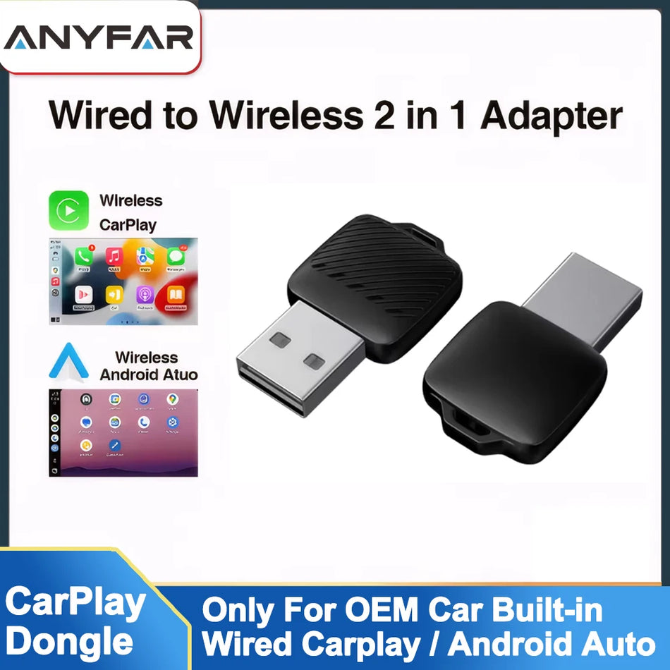 Kablolu CarPlay Araçları için Kablosuz CarPlay Dongle, Android Auto Adaptörü