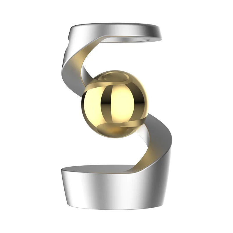 Aluminum Alloy Desktop Kinetic Spinner - Stress Relief Toy Silver-Gold