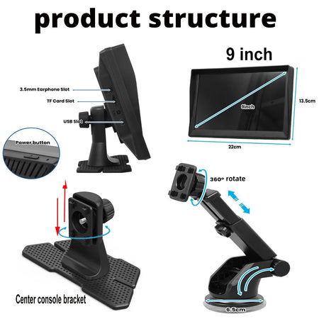 WEEKJOOY 9 Inch GPS Navigation &ndash; Free Update for Europe and North America