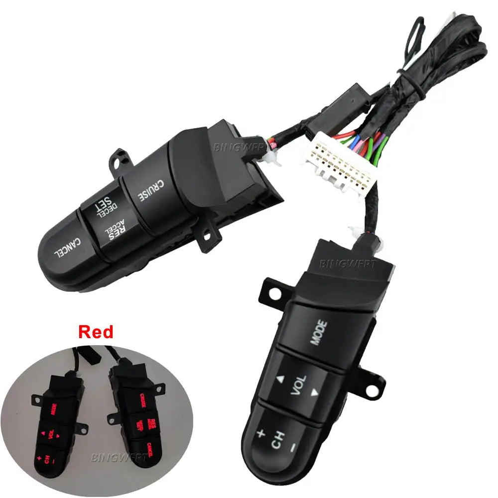 Red Backlight Steering Wheel Audio Control Switch Button 36770-SNA-A12 For Honda Jazz /Fit Civic 2006 2007 2008 2009 2010 2011 by InterCyprus Trading Ltd