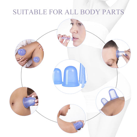 Silicone Facial Massage Cupping Set &ndash; Vacuum Massage Therapy