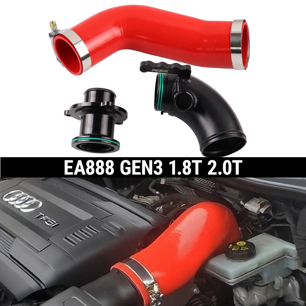 Silicone Turbo Intake Hose Kit For VW Audi Golf MK7 R A3 S3 TT EA888 3Gen by InterCyprus Trading Ltd