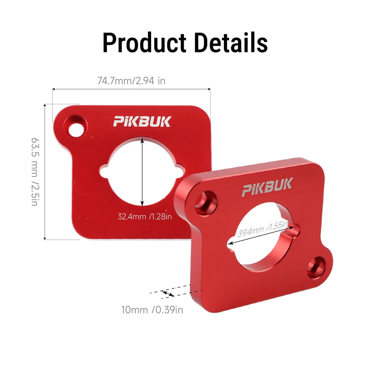 PIKBUK 4 Pcs Aluminum Coilpack Adapter Plates Billet For Audi A3 S3 A4 A6 TT R8/TFSI Ignition Coils 8L Golf 1.8T RS4 S4 B5 by InterCyprus Trading Ltd