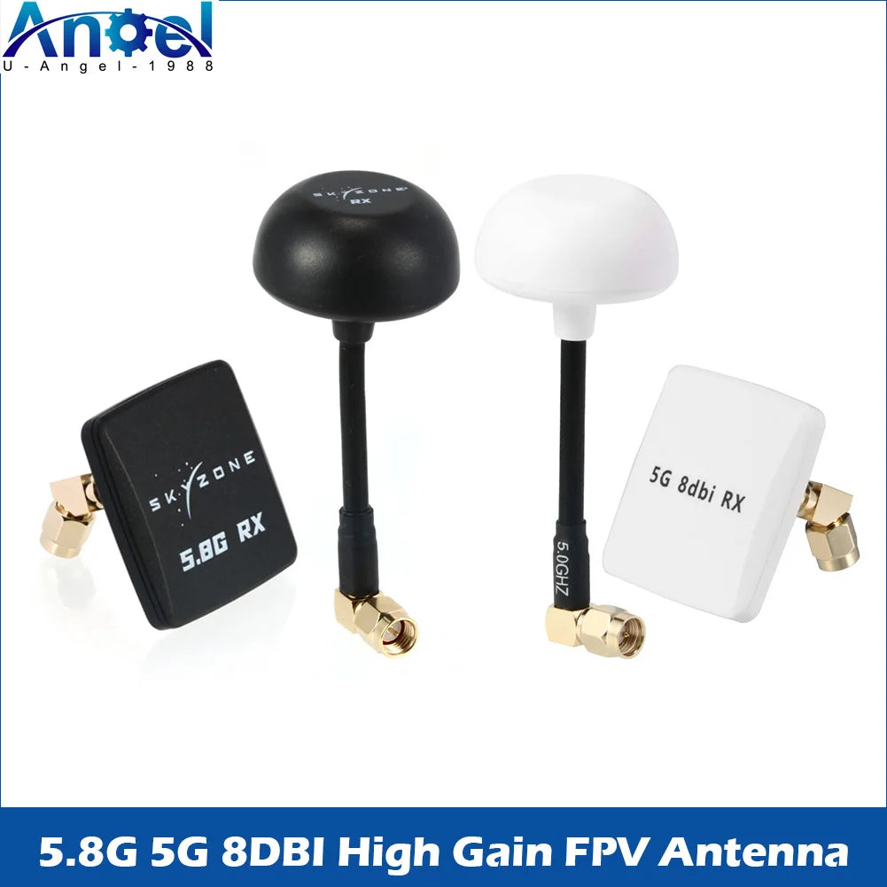 RC FPV Receiver 5.8G 5G 8DBI High Gain Flat Panel & 5.8G Mushroom FPV Antenna for FPV Goggles SKY04X 04O PRO Receiver RC Drones by InterCyprus Trading Ltd