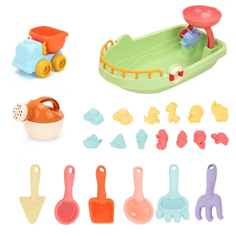 21Pcs Beach Toy Set &ndash; Creative Sandcastle Tools For Kids