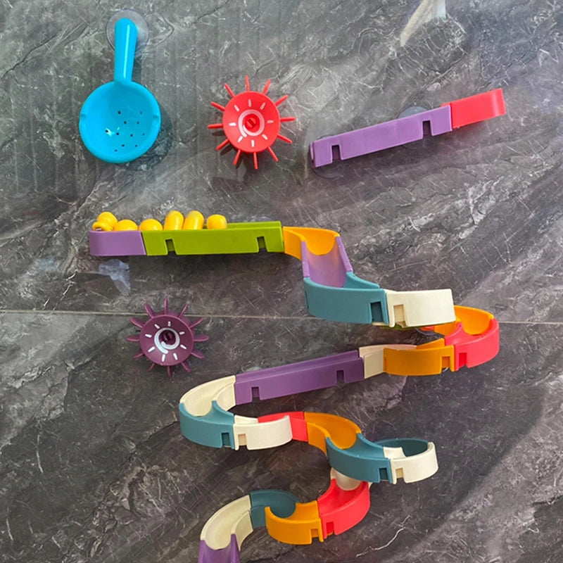 DIY Assembling Water Playing Track &ndash; Engaging Bath Time Fun