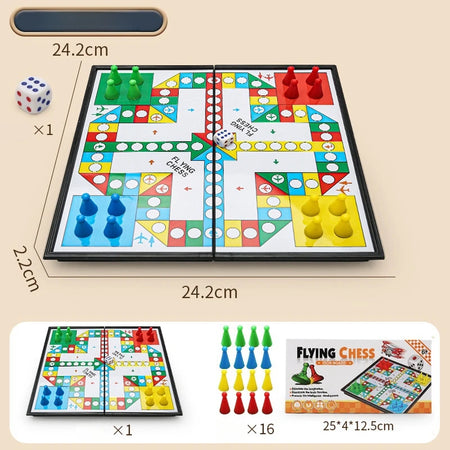 Magnetic 9-In-1 Board Game Table &ndash; Family Fun For All Magnetic Ludo Chess