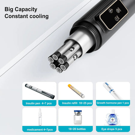 Portable Insulin Travel Cooler Cup &ndash; Digital Temp Display