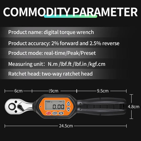 DWM-60N.m Digital Torque Wrench &ndash; Real Time Readout