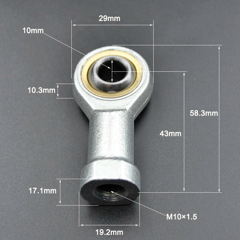 Rod End Bearing 5mm 6mm 8mm 10mm - Self Lubricating Joint Female 10mm / CHINA / Left Thread