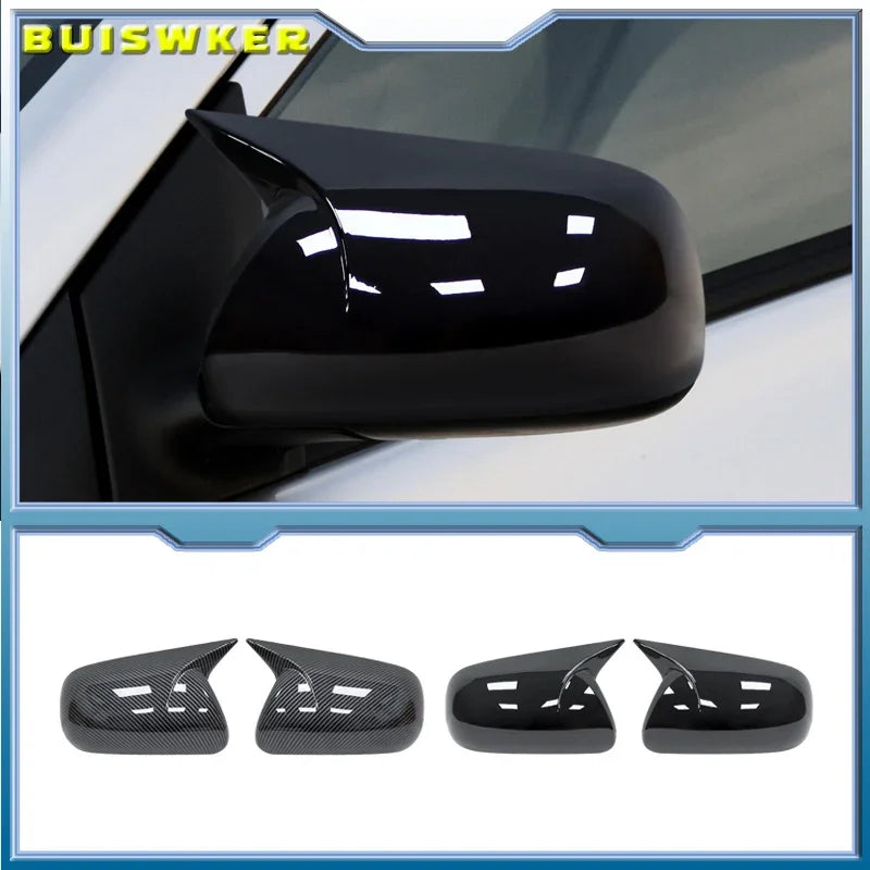 ABS карбонови влакна черни огледални капаци за Toyota Corolla