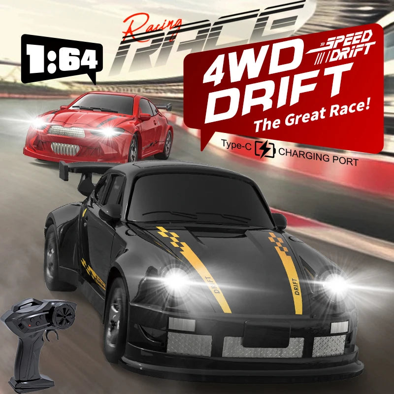 CONUSEA 1/64 RC Driftbil Radiostyrd bil Fyrhjulsdrift