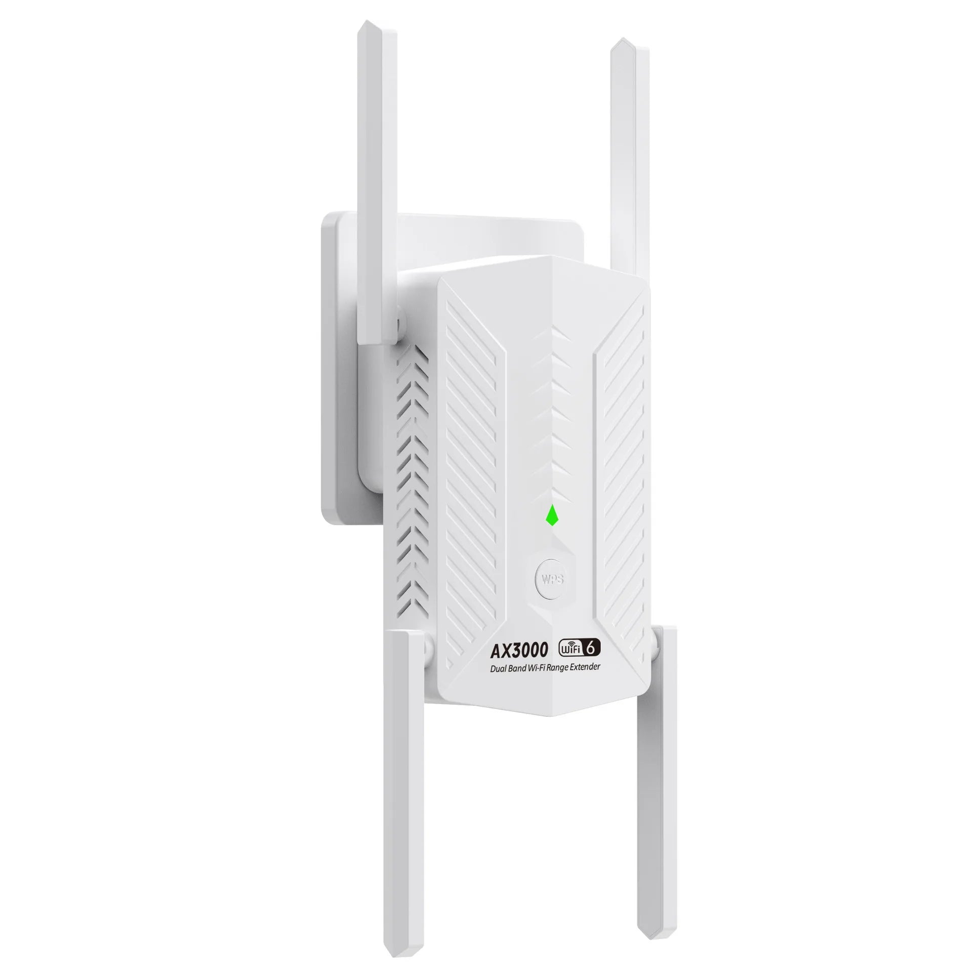 3000Mbps WiFi 6 Repeater &ndash; Long Range With 4 Antennas White / US Plug / CHINA