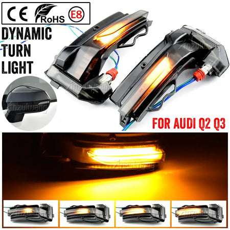 Side Mirror Turn Signals With Sequential LED For Audi Q2 GA Q3 F3 by InterCyprus Trading Ltd