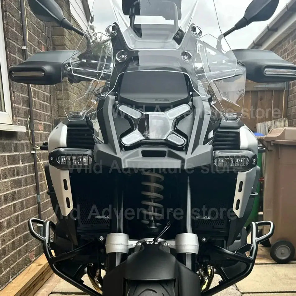 LED Auxiliary Protection Light Motorcycle Accessorie Lamp Guards For BMW R1300GS Adventure R1300GS ADV Turn Signal Light Shields by InterCyprus Trading Ltd