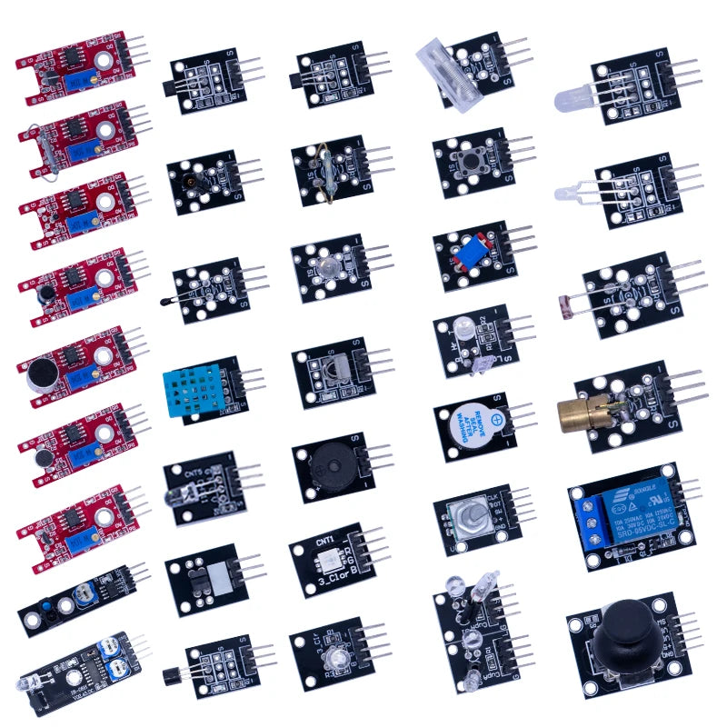 45 in 1 Sensors Modules Starter Kit – Comprehensive Arduino Toolset ...