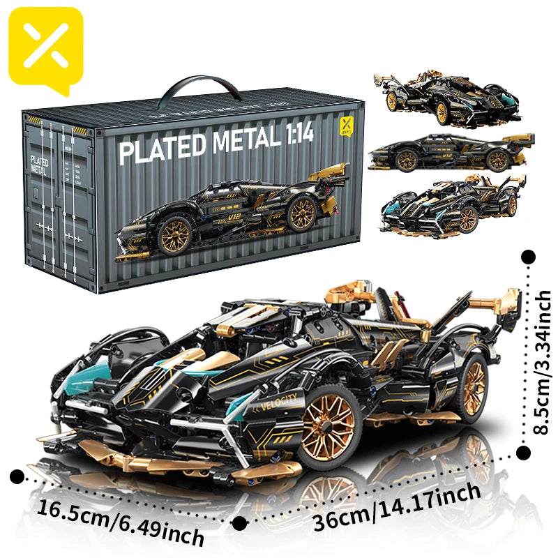 ToylinX 1to14 Supercar Building Block Toy ABS RC Set