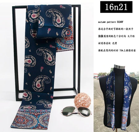 SIERSIYU Men's Silk Scarf &ndash; Versatile British Stripe Print